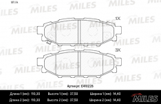 Колодки тормозные задние Miles E410228 SU Legacy BL5/BP5/BP9/BLE/BPE 03-