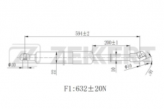 Амортизатор газовый задней двери Zekkert GF2503 Lexus RX270/350/450H 08- за 1шт