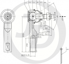 Рулевой наконечник JustDrive JSE0131 HO CR-V RE3 06- CE0228 CEHO41