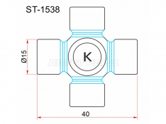 Крестовина рулевая GMB ST1538 15*38,3