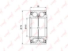 Подшипник ступицы передней LynxAuto WB1123 CRV, HRV ’95- F