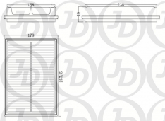 Фильтр воздушный JustDrive JDA0023 TAGAZ C190 2.4 11-; HYUNDAI Santa Fe I (SM) 2.0,2.4,2.7 00-