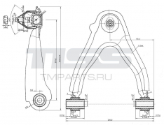 Рычаг подвески передний левый верхний JustDrive JDCP129L HO CR-V RD# 96-