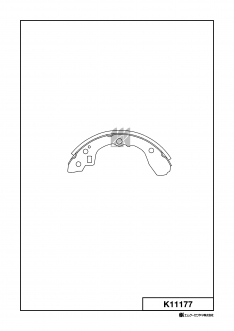 Колодки тормозные задние барабанные Kashiyama K11177 KI RIO 1.3/1.5 00-05