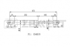 Амортизатор газовый задней двери Zekkert GF2424 Qashqai J11 13- PGS593932 за 1шт