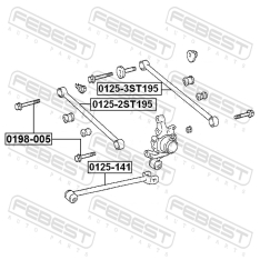 Рычаг подвески продольный задний правый/левый Febest 0125141 TOYOTA COROLLA E10/E11