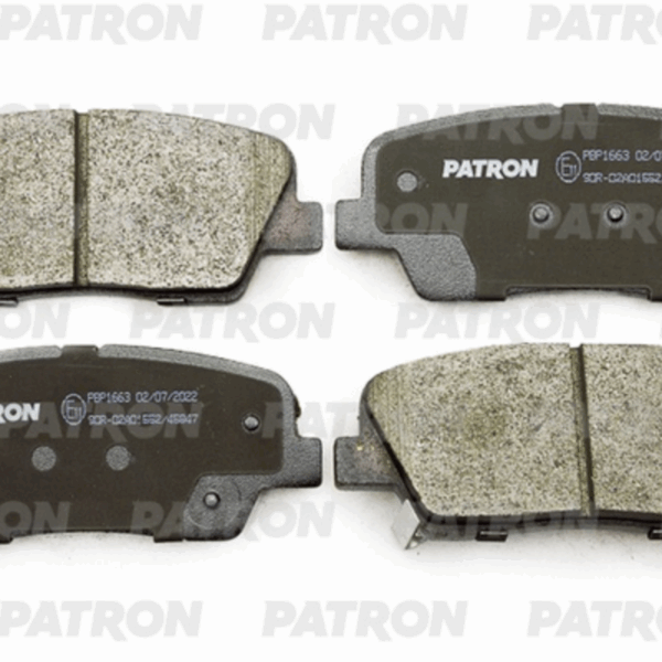 Колодки тормозные задние Patron PBP1663 Hyundai Santa FE 2009- Genesis DK 2009- Kia Sorento XM 2009-