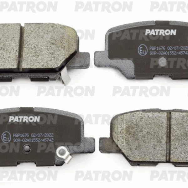 Колодки тормозные задние Patron PBP1676 Mazda 6 GJ 2012- Wagon 12- Mitsubishi Delica D:5 CV2W 2012-