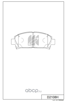 Колодки тормозные передние Kashiyama D2108H Corolla/Sprinter AE101 92-95 Levin/Ceres