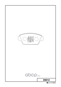 Колодки тормозные задние Kashiyama D6012 MITSUBISHI Lancer, Mirage 87-89, Galant, etc 87-, Eclipse 8