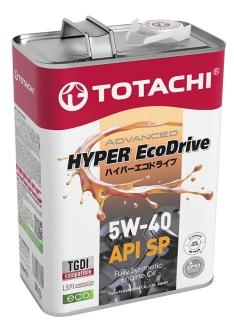Масло моторное Totachi Hyper Ecodrive 5W-40 SP/SN+ синтетика 4л