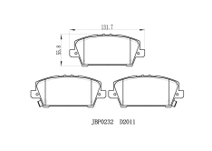 Колодки тормозные передние JustDrive JBP0232 HO Civic 2.2T 06-