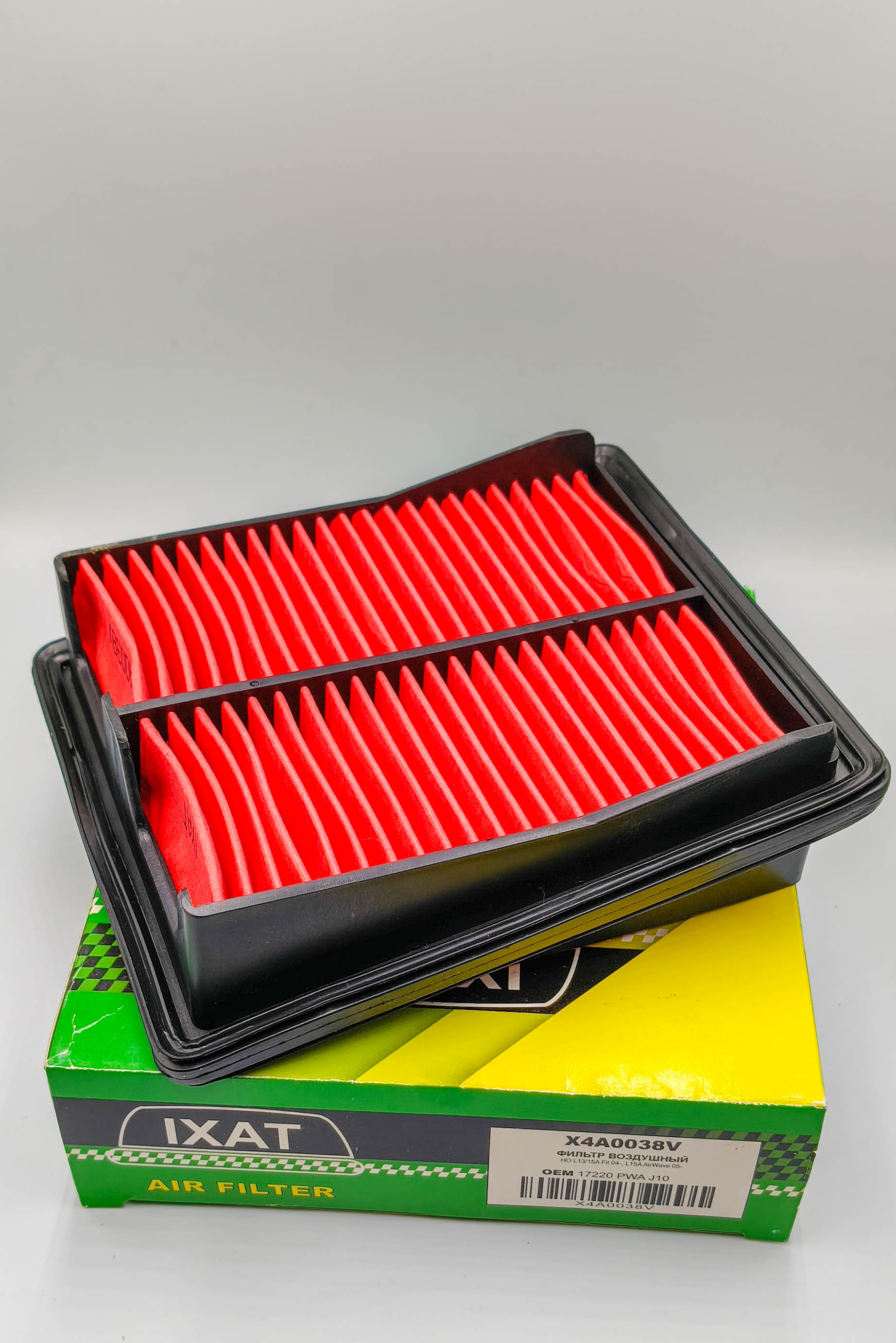 Фильтр воздушный IXAT X4A0038V Honda Fit GD1 GD2 Jazz Spike L13A L15A 2004-