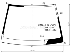 Стекло лобовое XYG ZZT240CLLFW/X Toyota Allion (T240) 01-07 / Premio 01-07 под заказ!!!