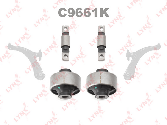 Комплект сайлентблоков заднего рычага LynxAuto C9661K NISSAN Qashqai(J10) 1.6-2.0D 07- X-Trail(T31