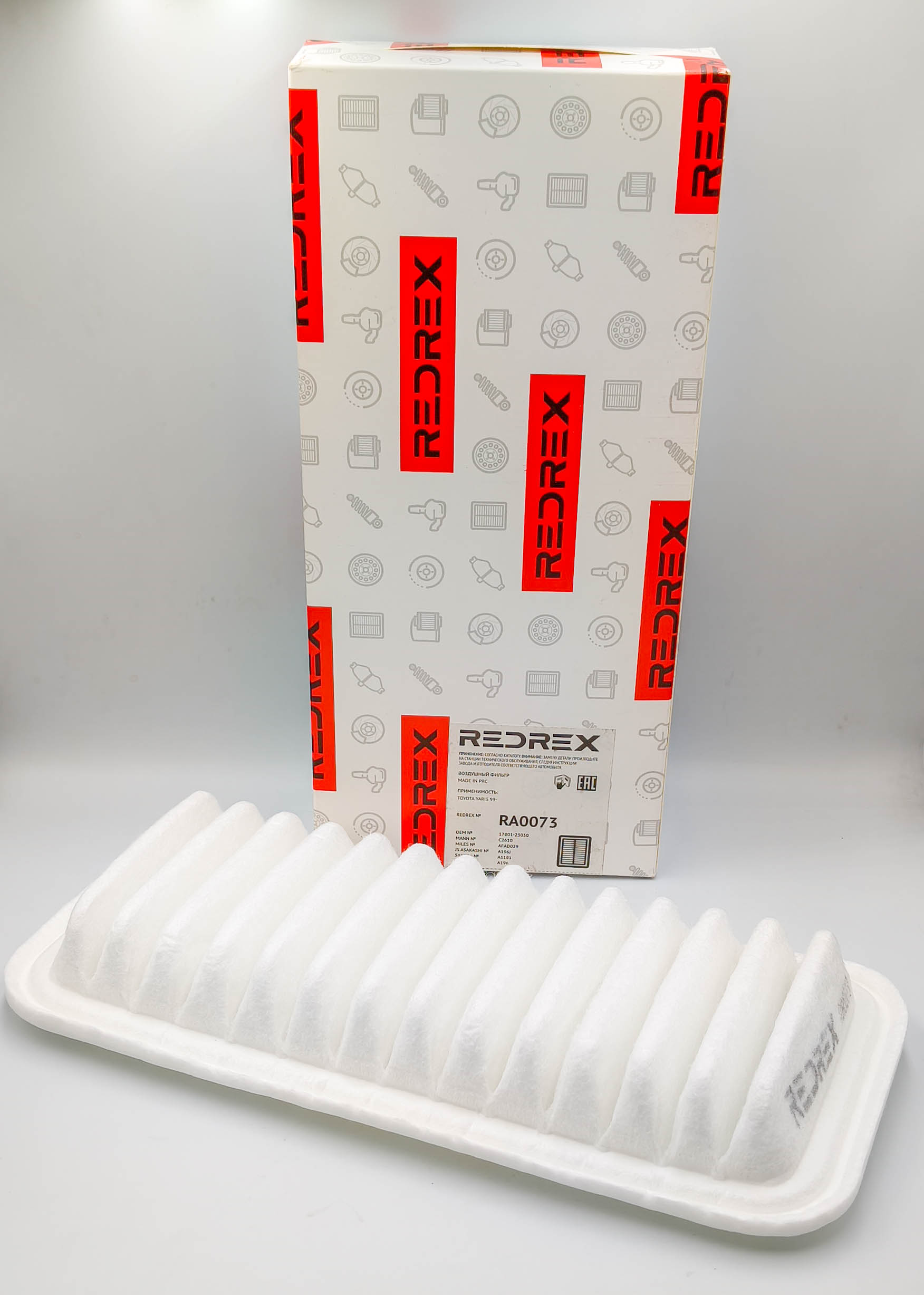 Фильтр воздушный RedRex RA0073 Toyota Vitz Yaris 1KR-FE 1SZ-FE 2NZ-FE 2SZ-FE Фильтр воздушный RedRex RA0073 Toyota Vitz Yaris 1KR-FE 1SZ-FE 2NZ-FE 2SZ-FE