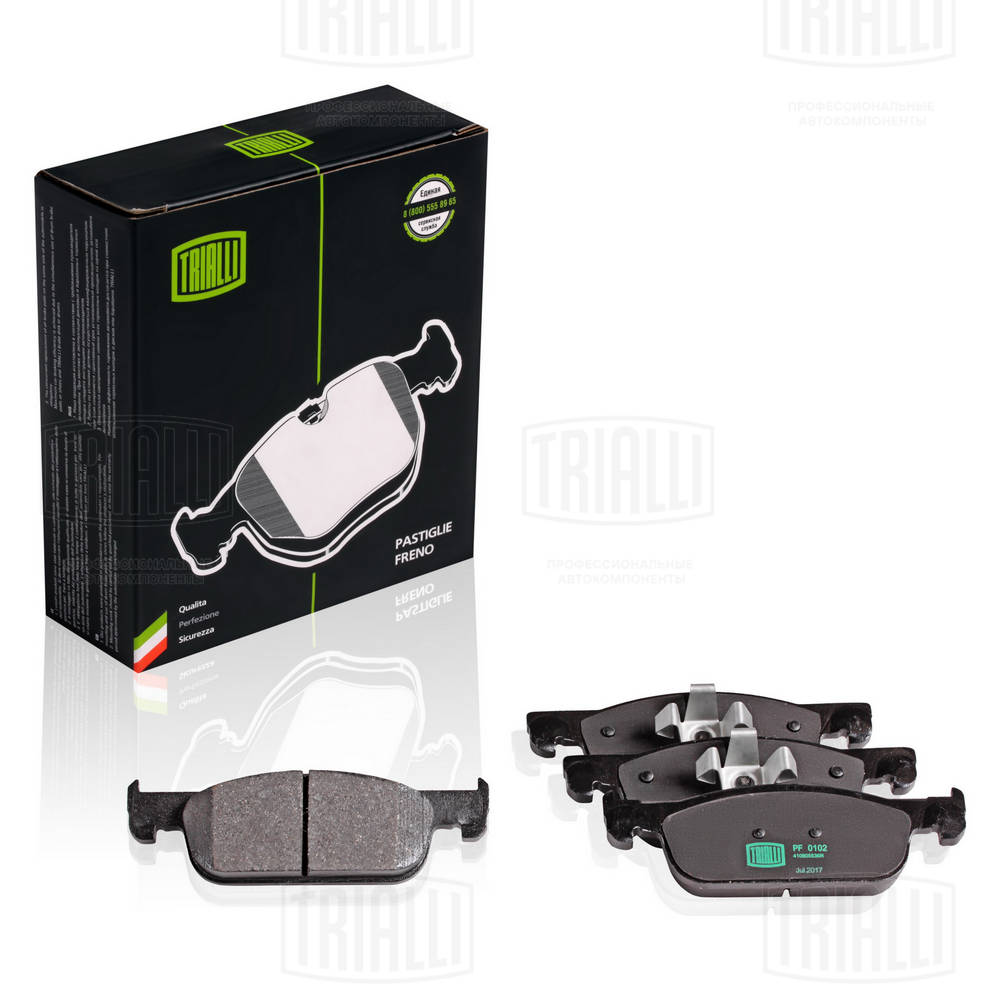 Колодки тормозные передние Trialli PF0102 Lada X-Ray 2015- Renault Logan 2021- Колодки тормозные передние Trialli PF0102 Lada X-Ray 2015- Renault Logan 2021-