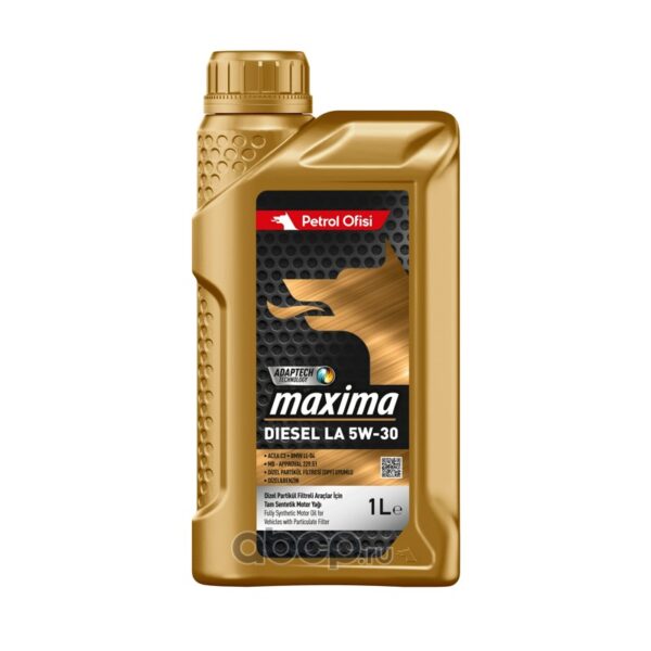 Масло моторное Petrol Ofisi Maxima Diesel LA 5W-30 API SN/CF ACEA C3 1л (Турция)