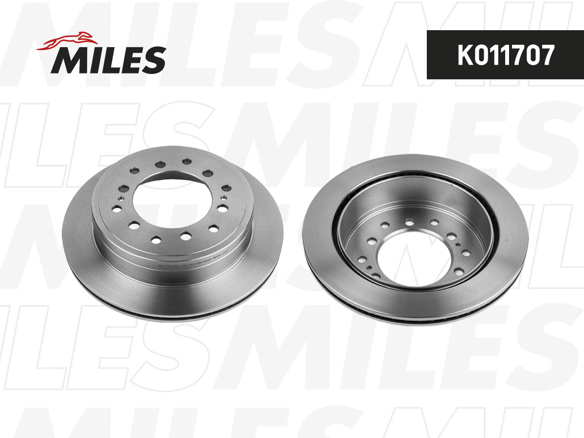 Диск тормозной задний Miles K011707 Toyota Land Cruiser 150 2005- Диск тормозной задний Miles K011707 Toyota Land Cruiser 150 2005-