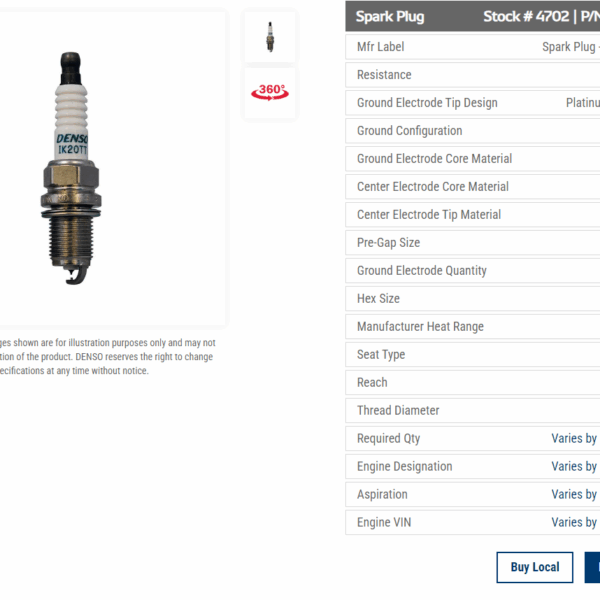 IK20TT Свеча зажигания Denso Iridium