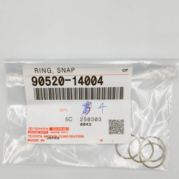 Кольцо стопорное Toyota 9052014004 M20EFKS, M20GFXS, 2ARFSE, 2GRFSE, 2GRFXE, 4GRFSE, 8ARFTS, T24AFTS