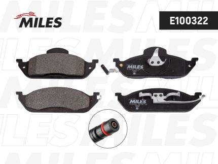 Колодки тормозные передние Miles E100322 с датчиком Mercedes Benz W163 ML230 ML430