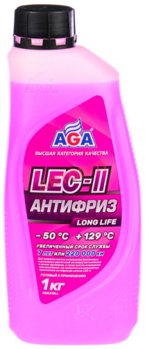 Антифриз AGA LEC-II Long Life розовый -50C 1кг (г.Москва)
