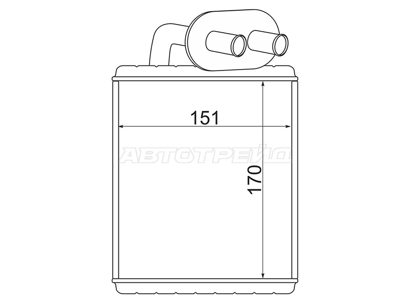 Радиатор отопителя Sat STIS833950 Isuzu ELF NPR\NQR 93-06 / Nissan Atlas F 92-02