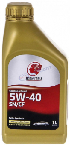Масло моторное Idemitsu FULLY-SYNTHETIC 5W-40 SN/CF синтетическое 1л пластик