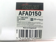 Фильтр воздушный Miles AFAD150 2AZFE,1MZFE 00- JDA199 DFA32003 NFT1089 JDA199D